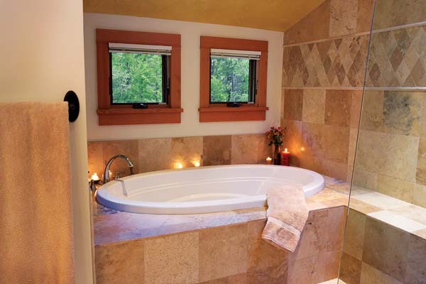 
A well-used Jason soaking tub is inviting and soothing.

